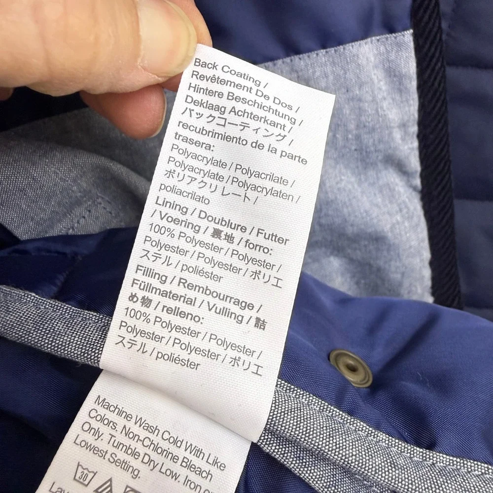 J.Crew Quilted Barn FIELD‎ Jacket Navy Corduroy Trim AQ847 BOY XL 12
